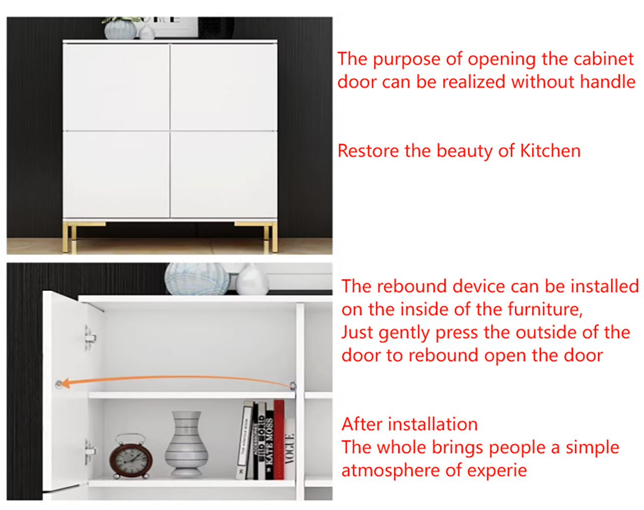 Why do more and more people choose to install Cabinet Door Rebounder122