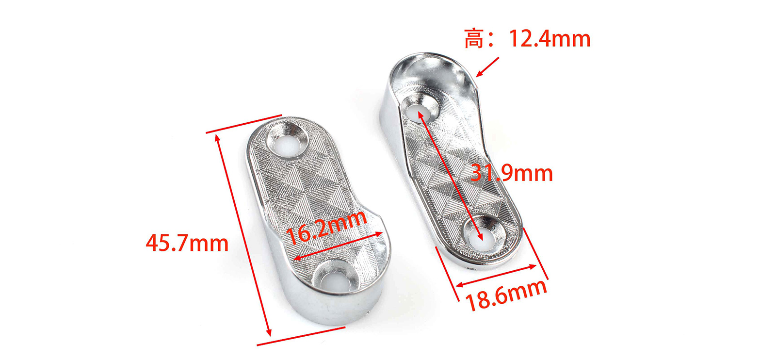 Wardrobe Pipe Support YT-1601a Chromium Plated Iron Pipeu62