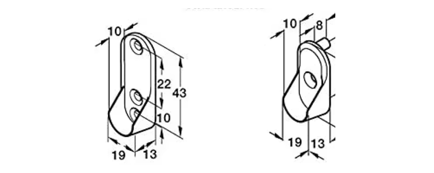 15x30mm high-grade clothing hanging rod bracketzxk
