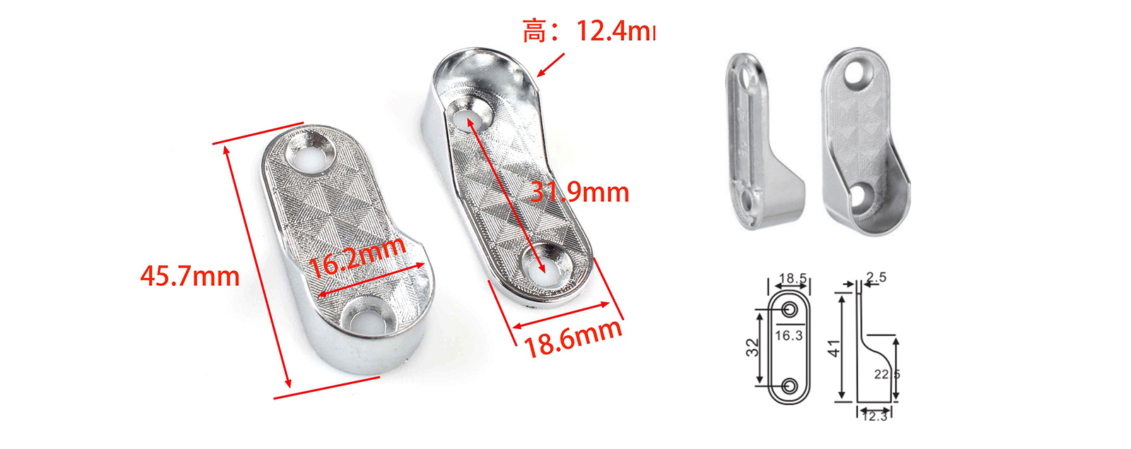 Wardrobe Support Tube Holdernko